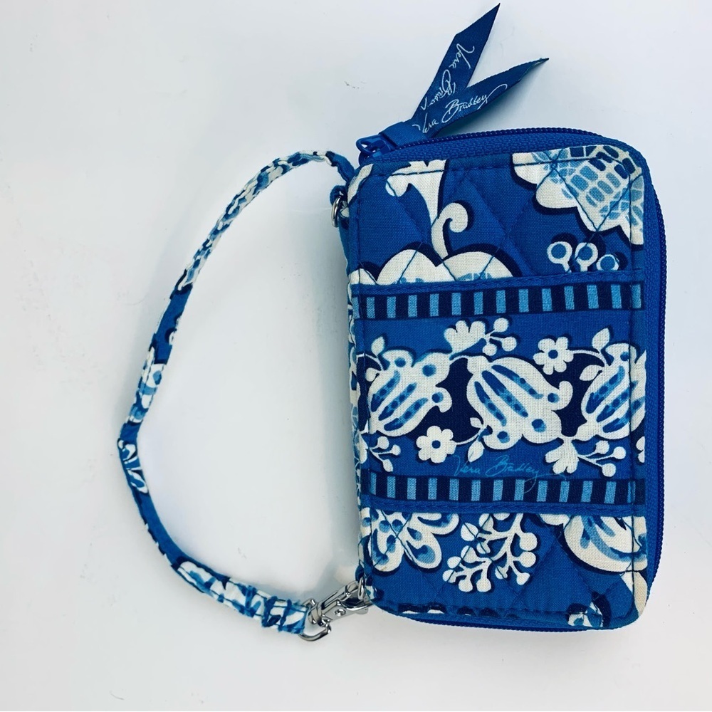 Vera Bradley Blue Lagoon small wristlet wallet